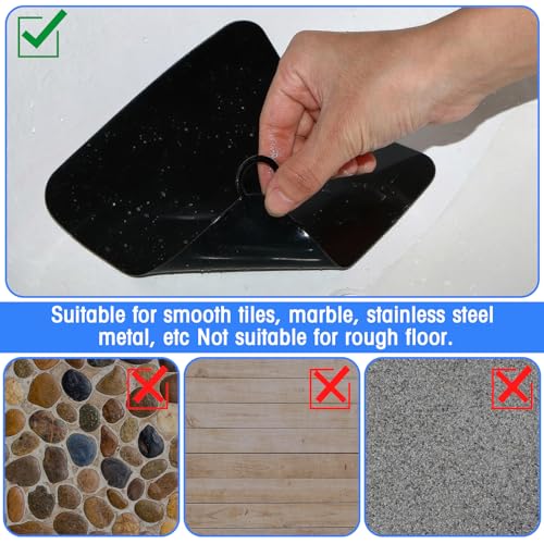Yinkin 6 Pcs Drain Covers to Keep Bugs Out Silicone Shower Floor Tub Stoppers Bathtub Drain Stoppers Sewer Anti-Odor Mats Deodorizing Plugs for Bathroom(6 x 6 Inch,Square,Black) - color: Black, size: 6 x 6 Inch, style: Square
