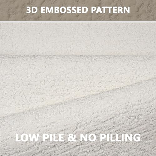 Bathroom Mat Quick Dry Low Profile Washable Bathroom Rugs Non Slip Bath Rug Ultra Thin Bath Mat Fit Under Door, Cream White 17" × 32" - color: Cream, size: Medium(17"x 32")