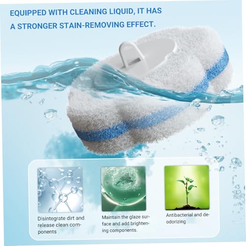 Disposable Toilet Brush Refills, 40PCS Flower Shape Cleaner Pads with Cleaning Solution