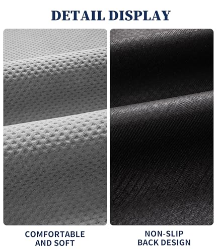 YIHOUSE Bathroom Rug Sets 2 Piece, Ultra Thin Quick Dry Bath Mat, Absorbent Bath Mat for Bathroom Non Slip Machine Washable Bath Rug (Light Grey) - color: Light Grey, size: 2 Pieces (U-Shape)