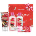 Bath and Body Gift Set Cotton Candy, 3 Fl Oz, 4-Piece Spa Collection with Body Lotion, Shower Gel, Body Cream, Travel Size Spa Set, Body Care kit for Birthday Mother's Day Chirstmas Gifts