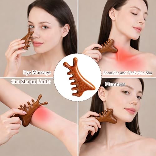 Wooden Scalp Massager, 3-Piece Set for Stress Relief and Scalp Care, Portable Head Massage Tool with Wooden Construction, Ideal for Daily Use and Travel