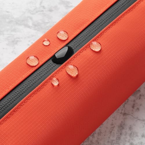 Comfyable Small Toiletry Bag for Men, Slim Mini Toothbrush Bag, Dopp Kit Bag - color: Cosmic Orange, size: Small