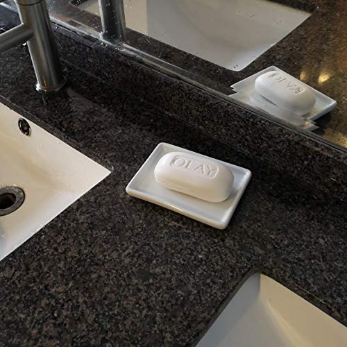 Ceramic Soap Dish for Shower 2 Pack Bar Soap Holder Palette for Watercolors Soap Tray