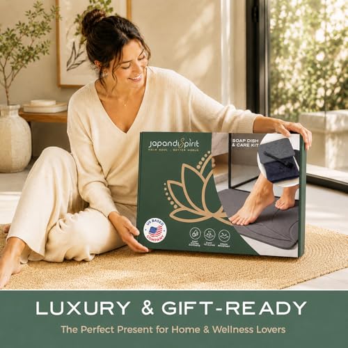 Stone Bath Mat for Bathroom – Diatomaceous Earth Bath Mat, Quick Dry Bathroom Stone Mat, Non Slip Bath Stone Mat 23.6”×15.4” | West Lotus by JapandiSpirit - color: West Lotus