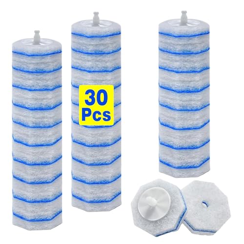 30 Toilet Bowl Refills Fits for Clorox Toilet Brush, Upgrade 3-Layer Disposable Bowl Cleaner Refills for Bathroom Cleaning, 3X Cleaning Power, No Falling Apart - size: 1 Count (Pack of 30)