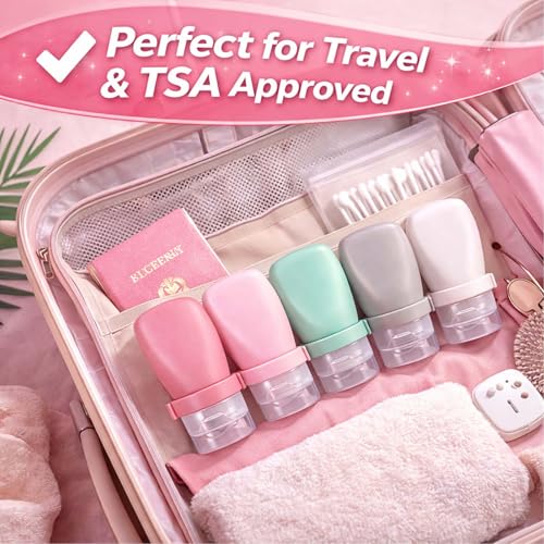 1 oz Silicone Travel Bottles, Leakproof Squeeze Bottle Mini Travel Size Container for Toiletries Lotion Shampoo and Conditioner Liquid Salad Dressing to go Condiment, TSA Approved, 4 Pack - color: Clear, White, size: 1 oz