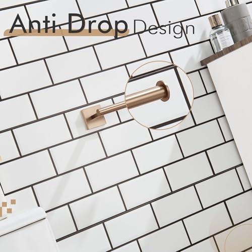 KOKOSIRI Toilet Paper Holder Toilet Roll Holders Hold Mega Rolls Kitchen Bathroom Tissue Paper Dispenser Champagne Bronze Stainless Steel, B2008CPG - color: Champagne Bronze, size: Vertical
