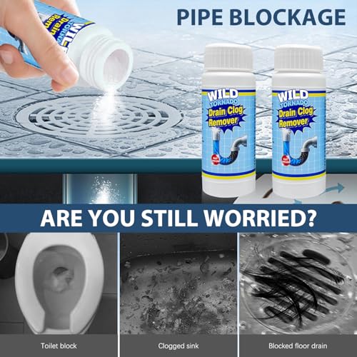 4PCS Pipe Dredge Powder, Sink & Drain Cleaner, Pipeline Dredging Agent for Kitchen Bathroom, Portable Cleaning Tool