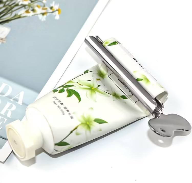 2Pcs Stainless-Steel Tube Toothpaste Squeezer Keys Metal Hair Dye Color Key Roller Dispenser Wringer Tool Processing Bathroom Safety, Aids and Accessories