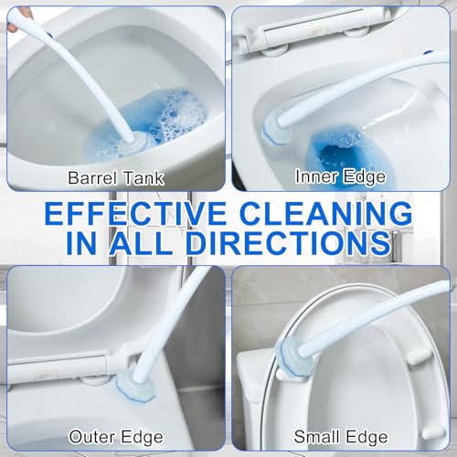 100pcs Disposable Toilet Brush Head Refills Compatible With Clorox Toilet Cleaning System,Upgrade Fiber Cleaner Heads for Closestool .(not included brush rod) - size: 1 Count (Pack of 100)