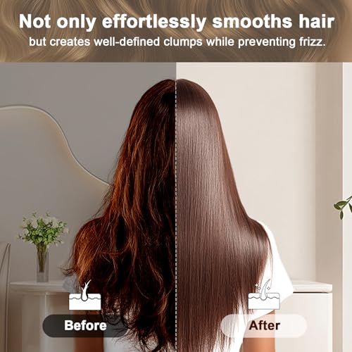 Boar Bristle Hair Brush for Fine Hair - Ultimate Smoothing Vented Detangler Wet Brush for Women, Gentle Scalp Massage, A Great Gift - color: Beige