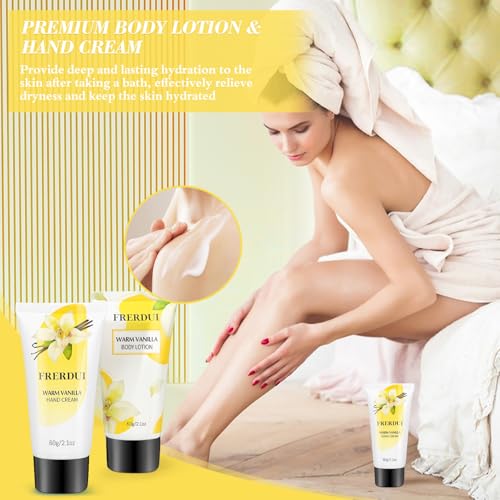 Birthday Gifts for Women, Relaxing Spa Gift Baskets for Women, Warm Vanilla Self Care Bath and Body Gift Set Care Package for Her Wife Mom Female Friends Bestie Sister Mothers Day Gifts - color: 8Pcs Warm Vanilla