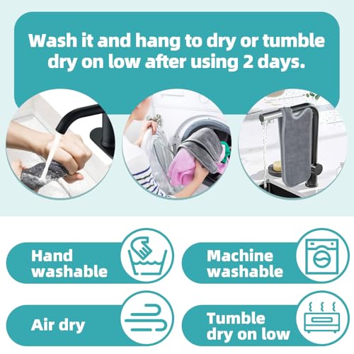 PoYang 4 Pack Faucet Mat for Kitchen Sink Splash Guard Long: Super Absorbent Microfiber Sink Water Splash Guard Behind Kitchen Faucet Mat for Bathroom, RV Protector, Machine Washable 24'' x 5.1'' - size: 24" x 5.1"