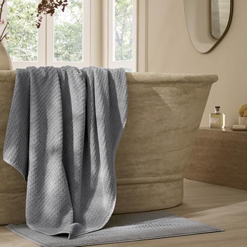 BOLL & BRANCH Turkish Waffle Bath Mat - Shore - 100% Organic Turkish Cotton - Soft Absorbent Quick Dry Luxury Bathroom Mat with Waffle Weave Texture - Spa Inspired Comfort - color: Shore, style: Waffle