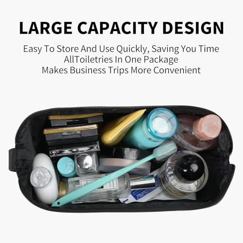 Hanging Travel Toiletry Bag for Women, Makeup Bag, Compact, sturdy, Lightweight, Waterproof, Simple and Practical, Functions As Both Cosmetic Organizer And Toiletry Bag (Woman, Jet Black) - color: Jet Black, style: Woman