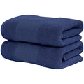 Modern Threads - Air Cloud 2-Pack 100% Zero-Twist Cotton Bath Sheet Set - Super Absorbent & Quick Dry - 500 GSM - Soft & Plush, Navy - color: Navy, size: 2-Pack Bath Sheet