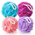 MTDLYICE Loofah for Women 75g 4 Pack, Bath Sponge Soft Mesh Shower Puff Loofah Sponge, Exfoliating Body Scrubber, lufas for Women, Shower Accessories (Purple Red Pink Blue) - style: 75g Vivacity