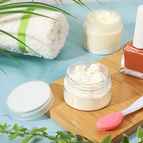 Patelai 4 Pieces Round Wide-mouth Leak Proof Plastic Container Jars with Lids for Travel Storage Makeup Beauty Products Face Creams Oils Salves Ointments DIY Making(2 Ounce,Clear) - color: Clear, size: 2 Ounce