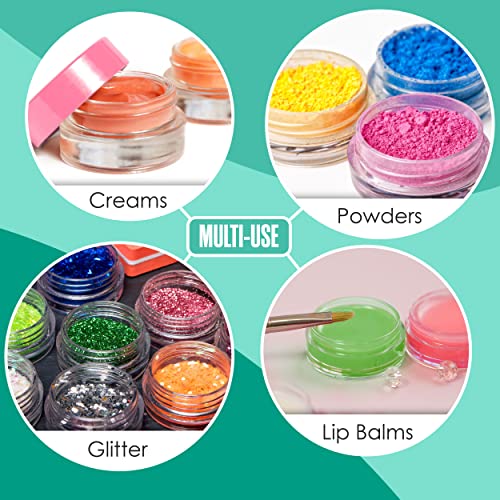 Houseables Sample Containers, Lip Balm Containers, Sample Jars, Mini Jars with Lids, Small, Empty, Makeup, Powder, Gloss, Cosmetic, Tiny, Chapstick, Dab, Wax, Scrub, Little, Pink Plastic 3 Gram, 200PK - color: Pink, size: 200 Pack