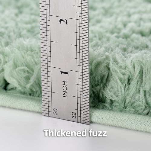 3 Pieces Luxury Bathroom Rug Set with U-Shaped Toilet Rug, Non-Slip Rubber Bottom, Thick Microfiber Fluffy Plush, Water absorption, Quick Dry, Ultra Soft, Bath Mats for Bathroom, Tub(Leaf Green) - color: Sage Green