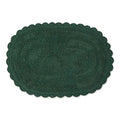 DII Crochet Collection Reversible Bath Mat, Small Oval, 17x24, Dark Green - color: Dark Green, size: 1'5" x 2' (Oval)