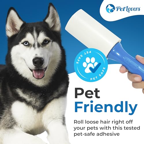 PetLovers Extra Sticky Lint Roller Mega Value Set for Pet Hair Removal, Dog and Cat Lint Remover (8 Pack Refills) - size: 8 Pack Lint Roller Refills