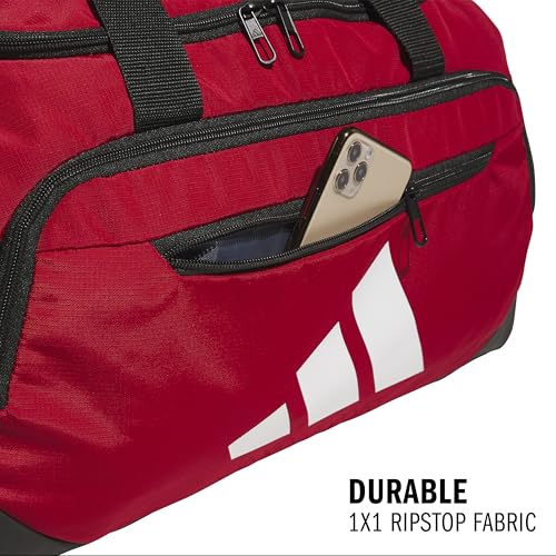 adidas Defender 5 Duffel Bag for Sports, Gym and Travel, Team Power Red 2/White, OSFA - color: Team Power Red 2/White, style: Small (42l)
