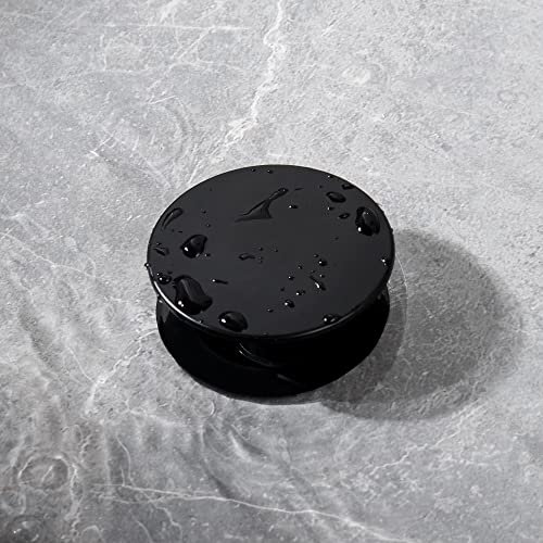 TIORIY Bathroom Vessel Sink Drain with Overflow - 1 3/4 Inch Bathroom Sink Stopper, Push and Seal Pop up Sink Drains, Bathroom Sink Vanity Assembly with Strainer, Anti Clogging, Black - color: With Overflow Black
