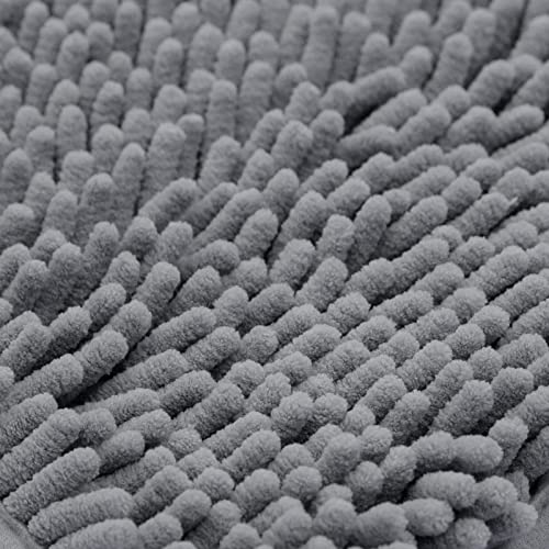 Non-Slip Bath Rug,Extra Soft Microfiber Bedroom Shag Carpet with Anti-Slip Backing,Water/Dust Absorbent Fast Dry Shower Mat,Sound Insulated Stairs Pad,Machine Washable (Darkgrey,24 x 24 Inches) - color: Darkgrey, size: 2' x 2' (Rectangular)