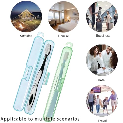 4 Pack Toothbrush Travel Case, Breathable Small and lightweight Toothbrush Holders - Compact Toothbrush Organizer for Travel, Vacation, Camping, Gym, Business Trips, Office, Cruise