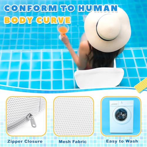 Yerliker 1 Pcs Foldable Hot Tub Booster Seat for Adults Adjustable 2 Heights up to 6.3", Weighted Booster Seat 3D Air Mesh Hot Tub Accessories Quick Dry Micro Dot Non Slip for Spa Bathtub Pool (White) - color: White
