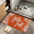 Autumn Themed Bathroom Rugs,Bath Mats for Bathroom,Leaf Low Pile Absorbent Bath Mat,Rubber Backing Non Slip Washable Thin Quick Dry Door Mat 17x29.5 Inch - color: Autumn Themed,leaf