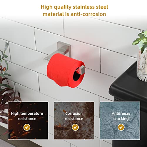 KOKOSIRI Toilet Paper Holder Brushed Nickel for Kitchen Bathroom Washroom Toilet Tissue Roll Paper Holder Stainless Steel, Wall Mounted B2006BR - color: Brushed Nickel