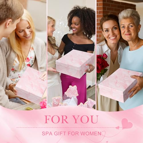 Twistover 16 Pcs Birthday Gifts for Women: Luxury Robe & Blanket Spa Gift Basket for Women -scented Candle, Mug, Notebook, Pillowcase & Spa Accessories(Pink) - color: Pink