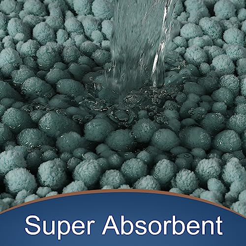 Yimobra Bathroom Rugs Non Slip Washable - Ultra Soft Absorbent Chenille Bath Mat, Quick Dry Shaggy Floor Carpet for Tub Shower, Grayish Green Home Decor Accessories, 24x17 Inch - color: Grayish Green, size: 24" X 17"