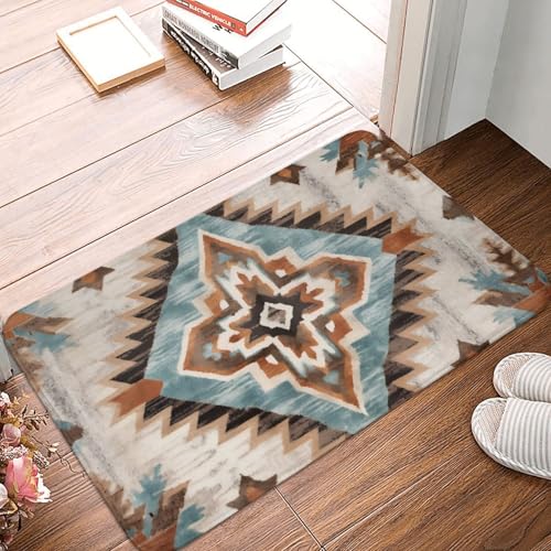 Bath Mat Cowhide Print Western Quick Dry Bathroom Rugs Non Slip Absorbent Shower Flannel Rug Floor Mat for Bathroom,Bathtub,Sink,Bedroom,16"X24" - color: Cay15