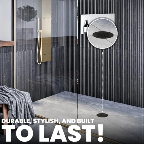 4 ¼” Oil Rubbed Bronze Snap-in Shower Drain Cover - Solid Brass Construction - 4.25" OD Shower Drain Strainer - Easy Install - Premium Round Shower Drain Cover - Bronze Replacement Grate - color: Oil-rubbed Bronze