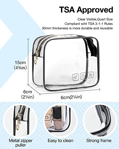 BAGSMART Toiletry Bag Hanging Travel Makeup Organizer with TSA Approved Transparent Cosmetic Bag Makeup Bag for Full Sized Toiletries, Large-Blck - color: Black, size: Large