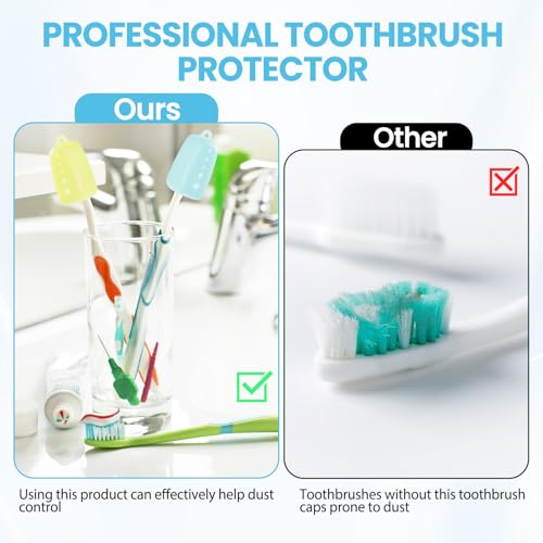 Lapfoon 6 Packs Silicone Toothbrush Covers, Tooth Brush Cover Cap for Electric & Manual Toothbrushes, Toothbrush Travel Essentials - color: Green