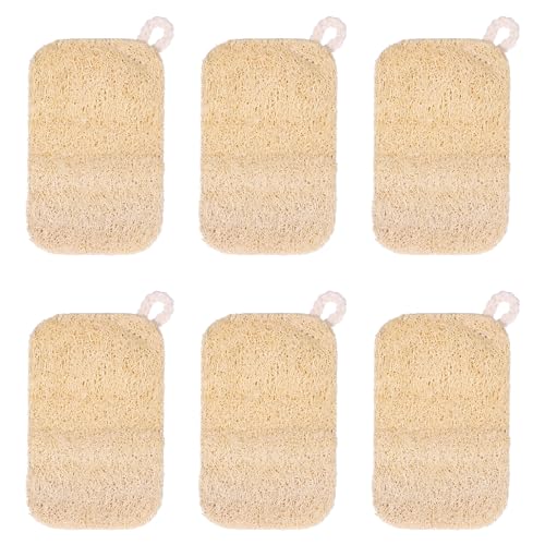 6 PCS Loofah Dish Sponge, Compostable Natural Sponges for Dishes, Natural Loofah Sponge for Kitchen