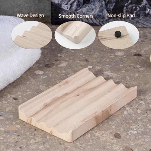 Karibiber Soap Holder, Marble Soap Dish for Shower, Bar Soaps Holder with Water Ripple Design, Easy Cleaning Soaps Saver for Kitchen Sink，Bathroom, Executive Indian Natural Stone Soap Tray(Phalodi) - color: India-phalodi