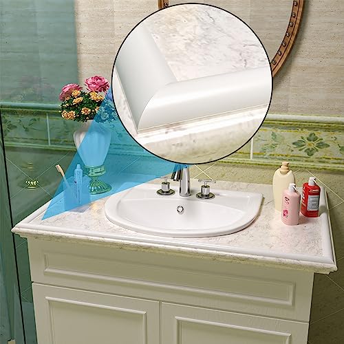 78 Inch Shower Threshold Water Dam Collapsible Arch Shaped 0.47" Tall White Shower Stopper Barrier and Stop Water Keep Dry and Wet Separation Suitable for Bathroom and Kitchen - color: Arch - 0.47" H - White