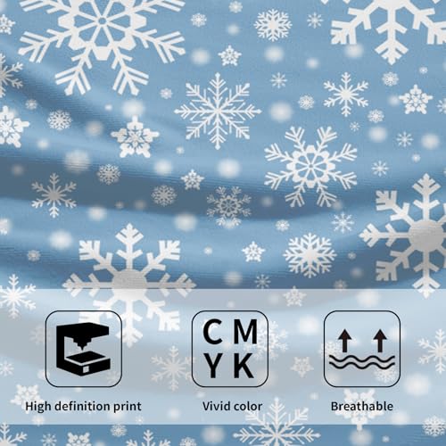 Winter Blue Snowflakes Hand Towels Set of 2 Highly Absorbent Soft Blue Christmas Towels for Bathroom Winter Christmas Deorative Kitchen Towels Washcloth for for House Hotel Gym Spa Yoga Sport 14”x28" - color: Winter Blue Snowflakes