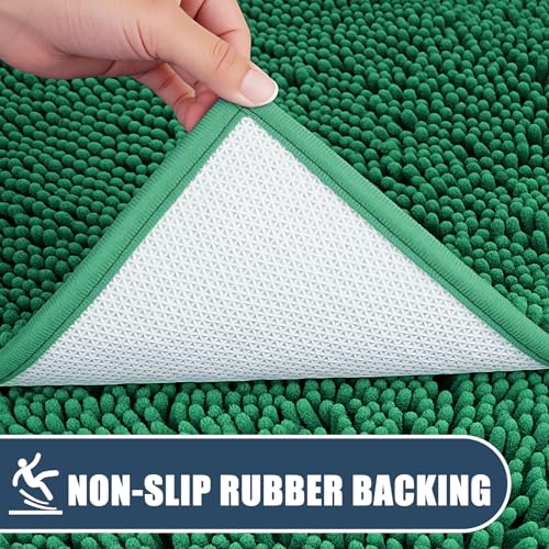 Bathroom Rugs Sets 3 Piece with Adjustable Toilet Seat Cover 19.5"x 18.5" Machine Washable Bath Rug Set with TPR Non Slip Rubber Backing Solid Bath Mat Set for Luxury Bathroom Decoration - color: Teal