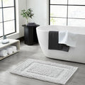 Jean Pierre New York 100% Chenille Cotton Skid Resistant Plush Bath Mat - 20"x32" Bathroom Rug - Soft Gray - color: Soft Gray, size: 1'8" x 2'8" (Rectangular)