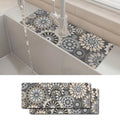 2PCS 15" X 5.5" Kitchen Sink Splash Guard Faucet Mat Mandala Super Absorbent Fast Drying Faucet Guard & Draining Mat Sink Splash Guard Behind Faucet for Kitchen, Bathroom - size: 15" x 5.5"（2pcs）