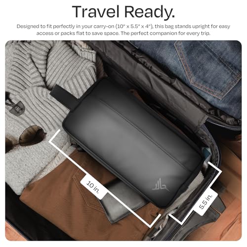 HUMMINGBIRD JetPack Toiletry Bag for Men, Premium Mens Travel Bag, Toiletry Organizer Dopp Kit, Water Resistant Shaving Bag for Toiletries and Accessories, Bathroom Organizer for Travel Essentials