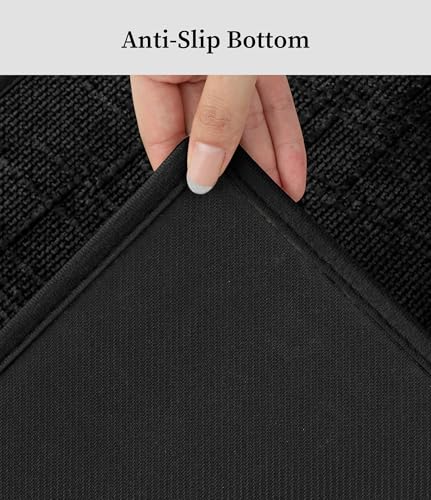 YIHOUSE Bathroom Rugs Sets 2 Piece Dark, 16x24+16x32in | Non Slip, Quick Dry, Absorbent, Washable, Fit Under Door - color: Dark, size: 2 pieces