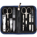 3 Swords Germany - brand quality 8 piece manicure pedicure grooming kit set textil case jeans blue - Made in Germany - color: JEANSLOOK - BLUE